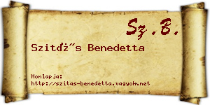 Szitás Benedetta névjegykártya